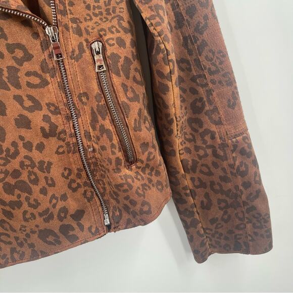 MARRAKECH x Anthropologie Jacket Size Small Marni Leopard Moto Animal Print Zip - Picture 8 of 16